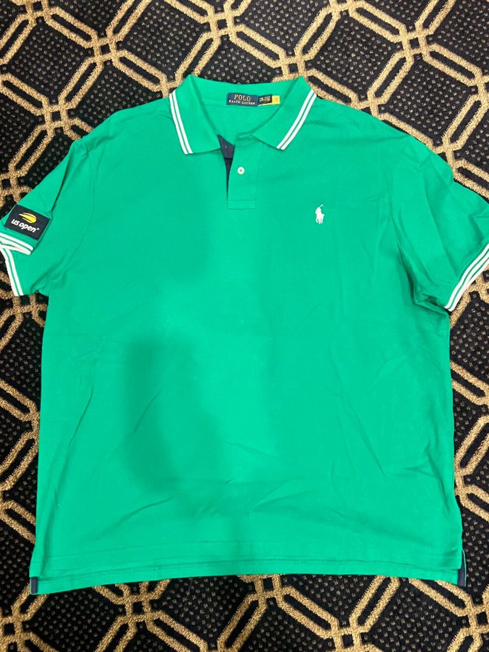 Polo Ralph Lauren US Open Men’s XXL Green Cotton Polo Shirt Tennis